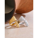 Sculpted Textured Gold Open Ring