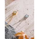 Opal Square Pendant Necklace