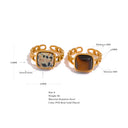 Chunky Chain Statement Ring – Gold Finish