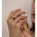 Artistic Gold Open Rings Set