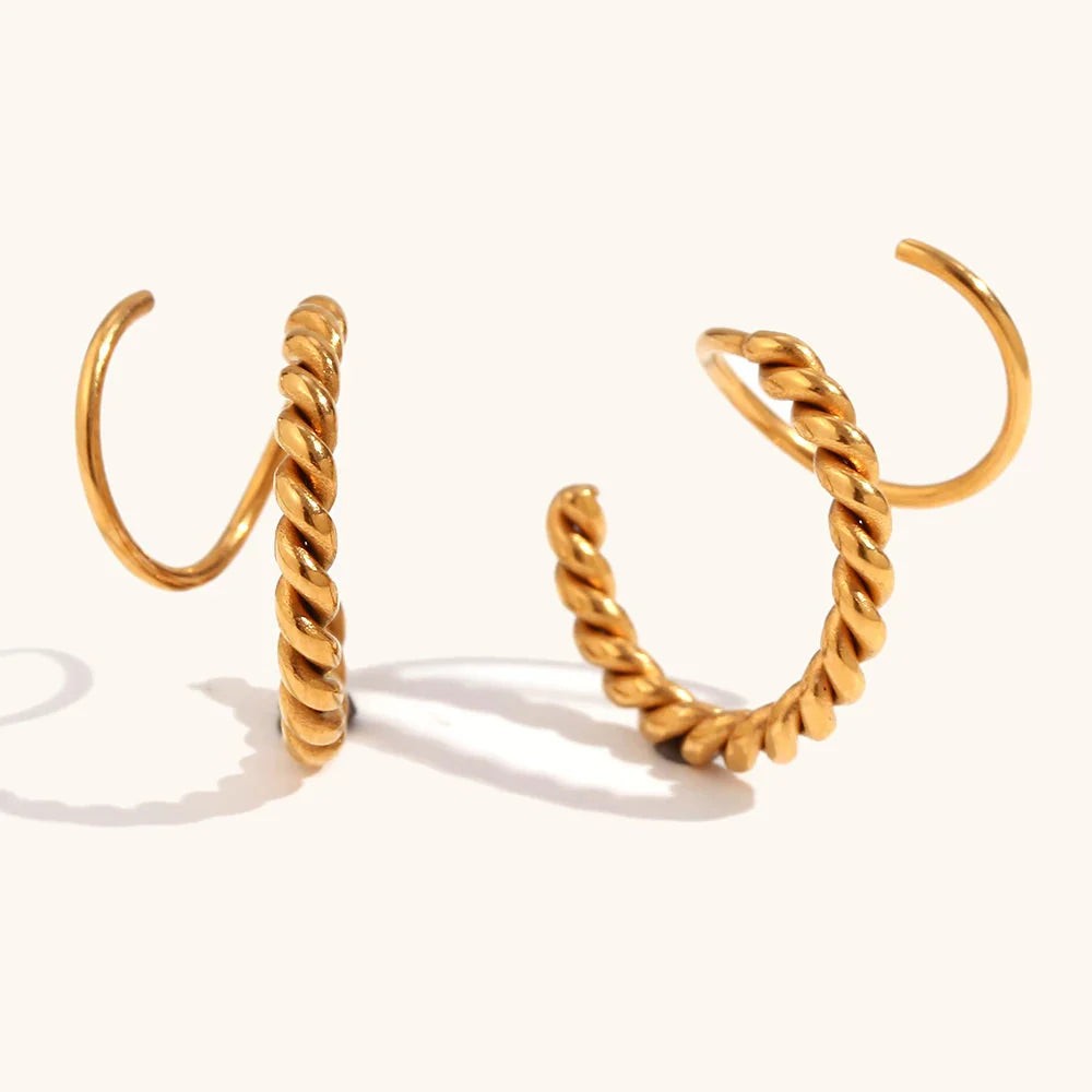 Twisty Hoop Earrings