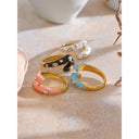 Eve Color Enamel Gold Ring