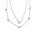 Layered Gold Heart Necklace with Crystal Accent