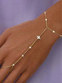 Nordic sun rhinestone bracelet Women's daily dating hand decoration Simple personality jewelry