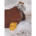 Nola Gold Sculpted Leaf Ring