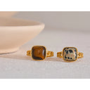 Chunky Chain Statement Ring – Gold Finish