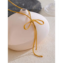 Golden Bow Adjustable Necklace