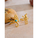 Golden Scorpion Statement Earrings