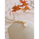 White Dome Stone Necklace