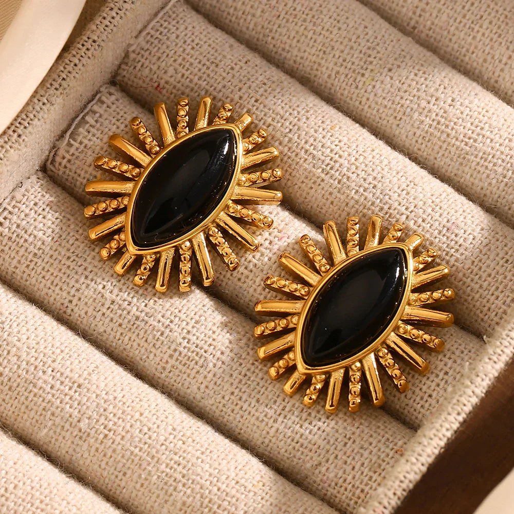 Noir Halo PVD Hoops