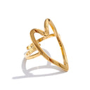 Abstract Curve Gold Ring