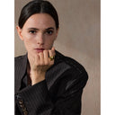 Sculpted Curve Oval Stone Ring