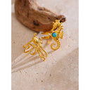 Golden Scorpion Statement Earrings