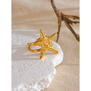 Gold Starfish Statement Ring