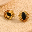 Noir Halo PVD Hoops