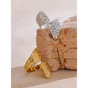 Sculpted Textured Gold Open Ring