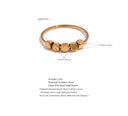 Minimal Gold Bead Bangle Ring