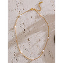 Gold Chain Pearl Necklace
