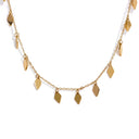 Golden Drop Disc Necklace