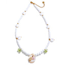 White Bloom Pearl Necklace