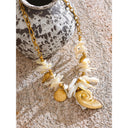 Golden Seashell Statement Necklace