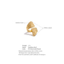 Sculpted Textured Gold Open Ring