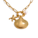 Golden Sea Charm Necklace
