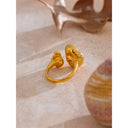 Gold Abstract Statement Ring