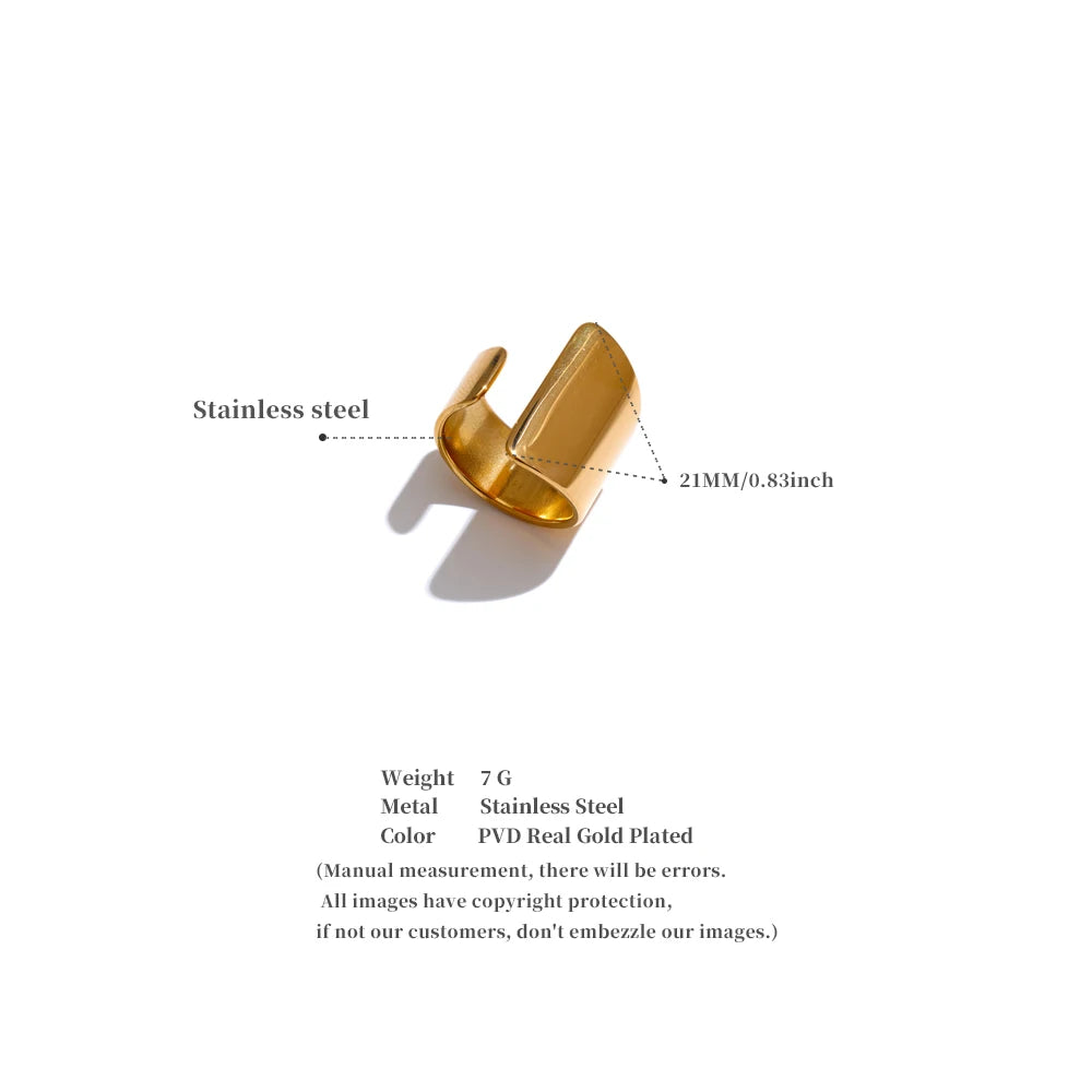 Sculpted Gold Wave Ring