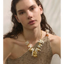 Golden Seashell Statement Necklace