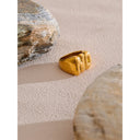 Bold Sculpted Gold Ring