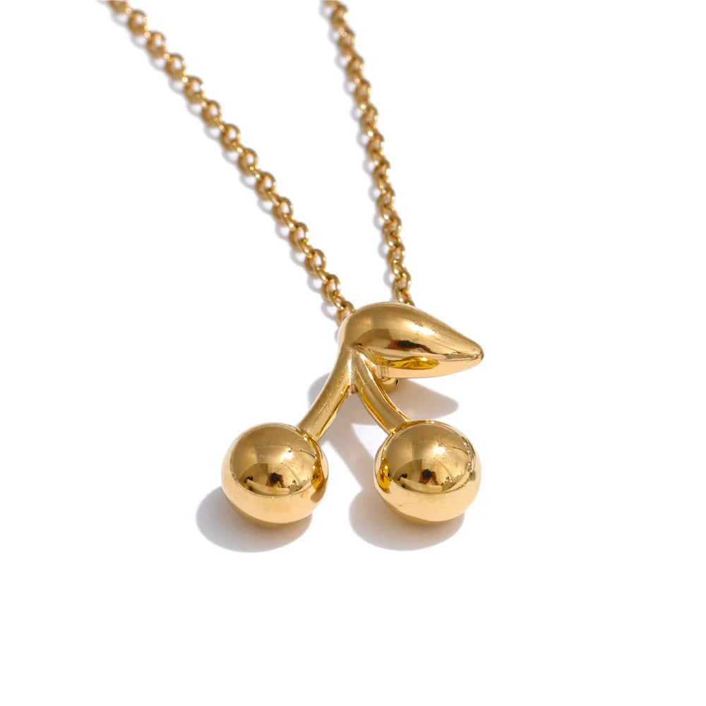 Golden Cherry Necklace