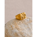 Bold Sculpted Gold Ring