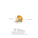 Gold Sculptural Ring with Turquoise Stone Center