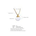 White Dome Stone Necklace