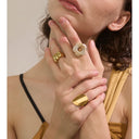 Bold Sculpted Gold Ring