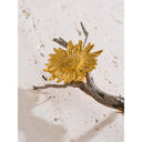 Golden Radiance Sunburst Ring – Sculptural Statement Design