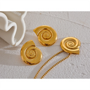 Golden Spiral Pendant Necklace