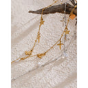 Gold Charm Drop Necklace