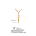 Gold Fish Charm Drop Necklace