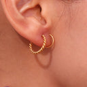 Twisty Hoop Earrings