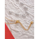 Golden Drop Disc Necklace