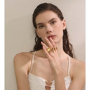 Golden Flow Statement Ring