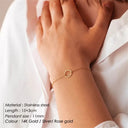 eManco Minimalist Chain Bracelets for Women Adjustable Length Bracelet women Trendy Thin  Stainless Steel Bracelet