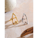 Abstract Curve Gold Ring