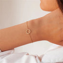 eManco Minimalist Chain Bracelets for Women Adjustable Length Bracelet women Trendy Thin  Stainless Steel Bracelet