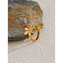 Gold Double Flower Ring