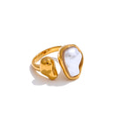 Gold Abstract Statement Ring