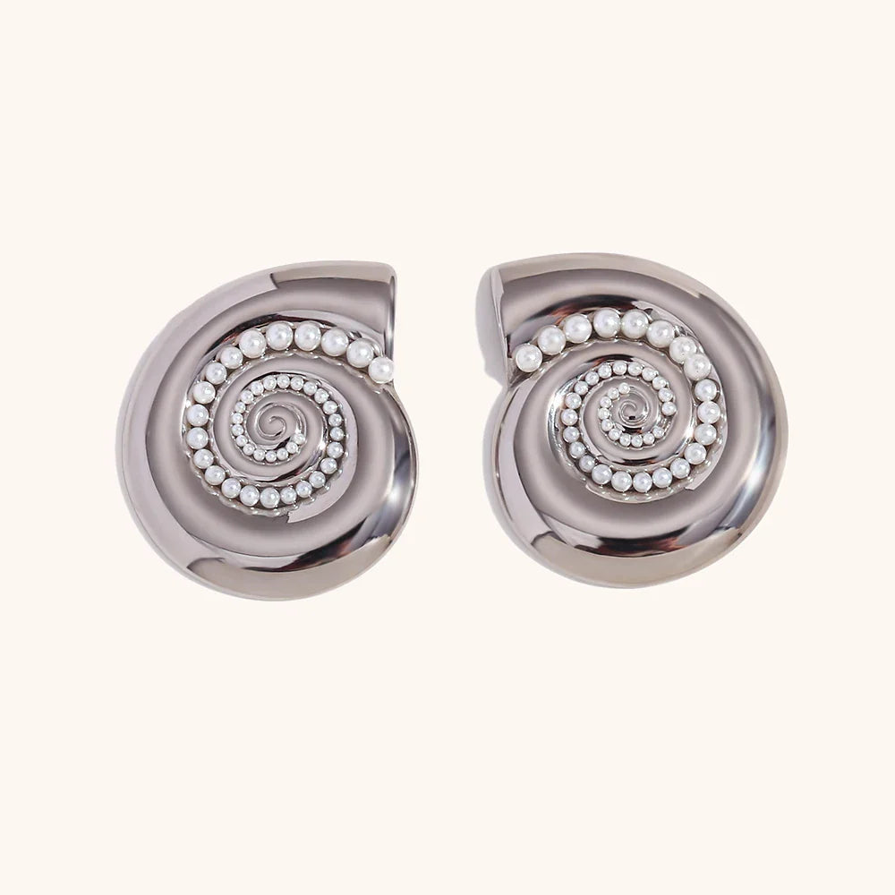 Pearl Conch Earrings
