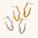 Wavy Hoop Earrings